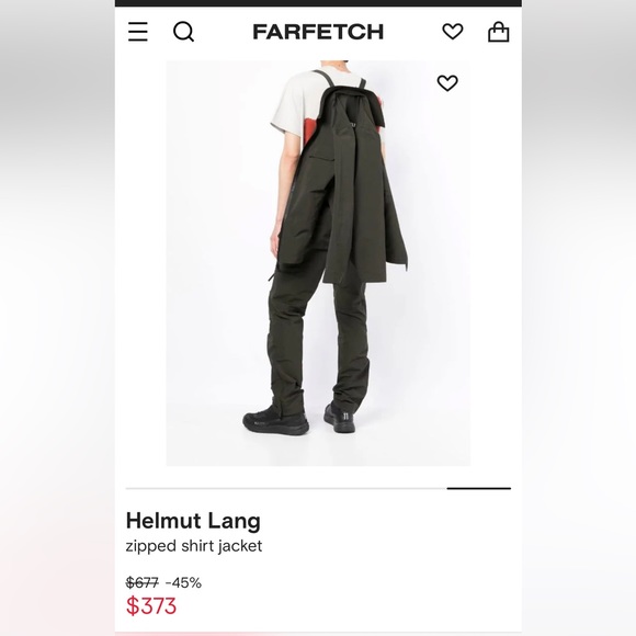 Dark Green Helmet Lang Zipper Shirt Jacket - Picture 5 of 7